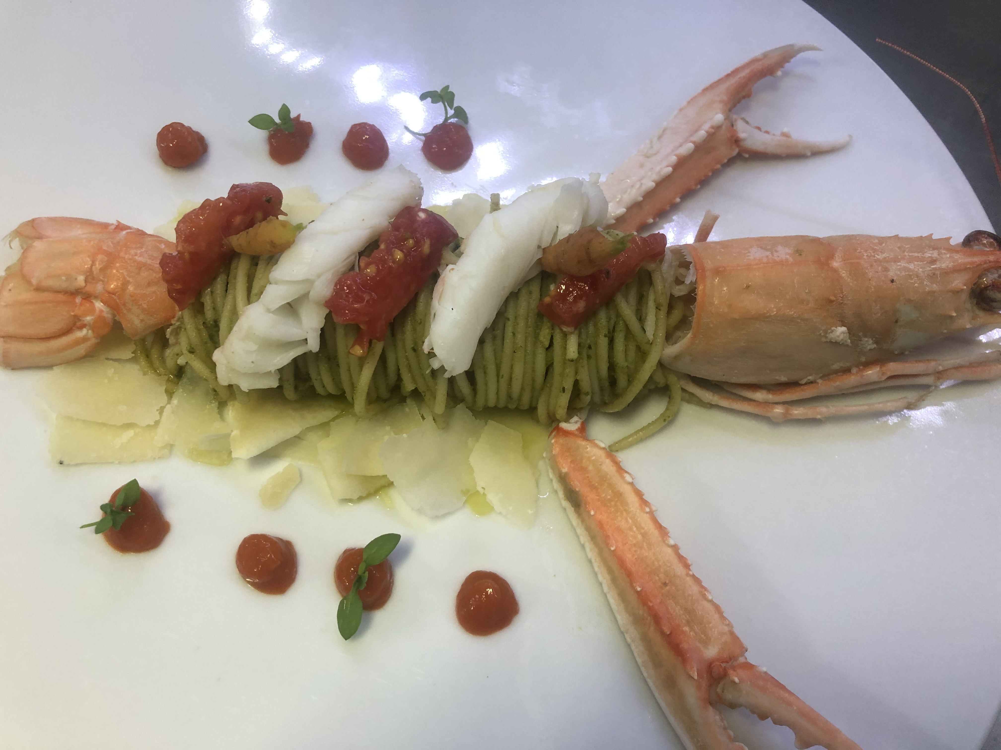 Garofalo - Spaguetti Garofalo al pesto marino con cigala y verdura